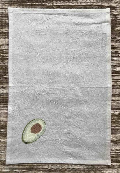 Avocado, Brinjal, Red Pepper Kitchen Towels Set of 3 - Image 2